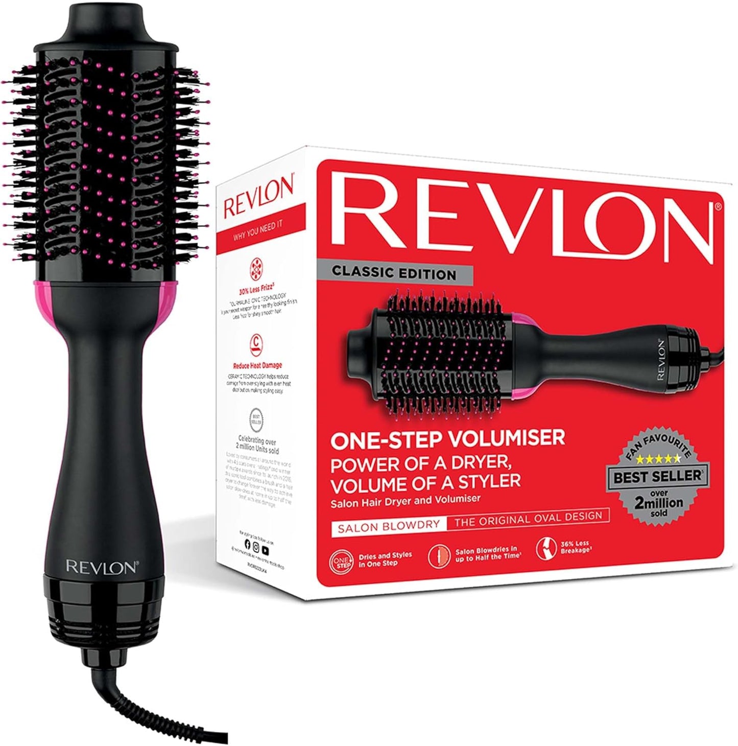 Brosse coiffante Revlon Sèche-cheveux volumisant Salon one-step