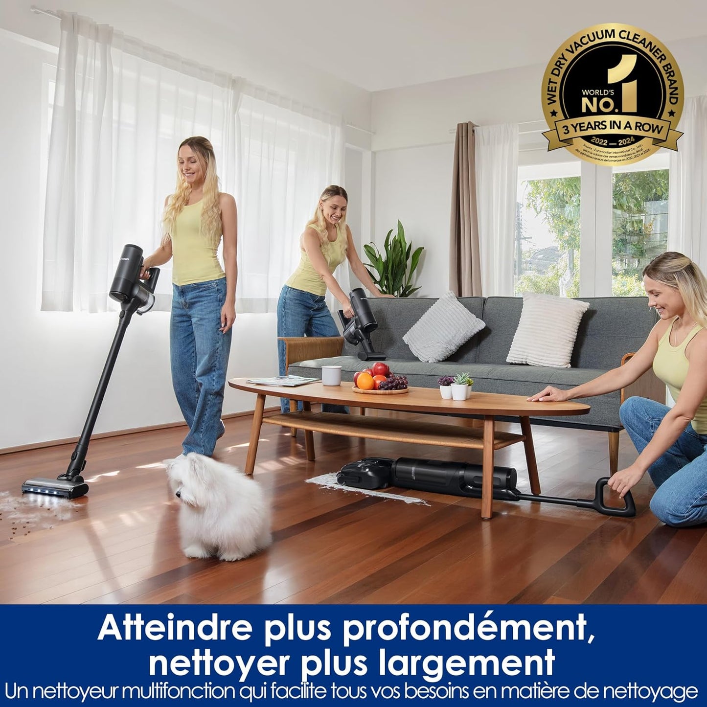 Tineco Floor One Switch S7 Stretch Premium – Aspirateur laveur sans fil 5-en-1
