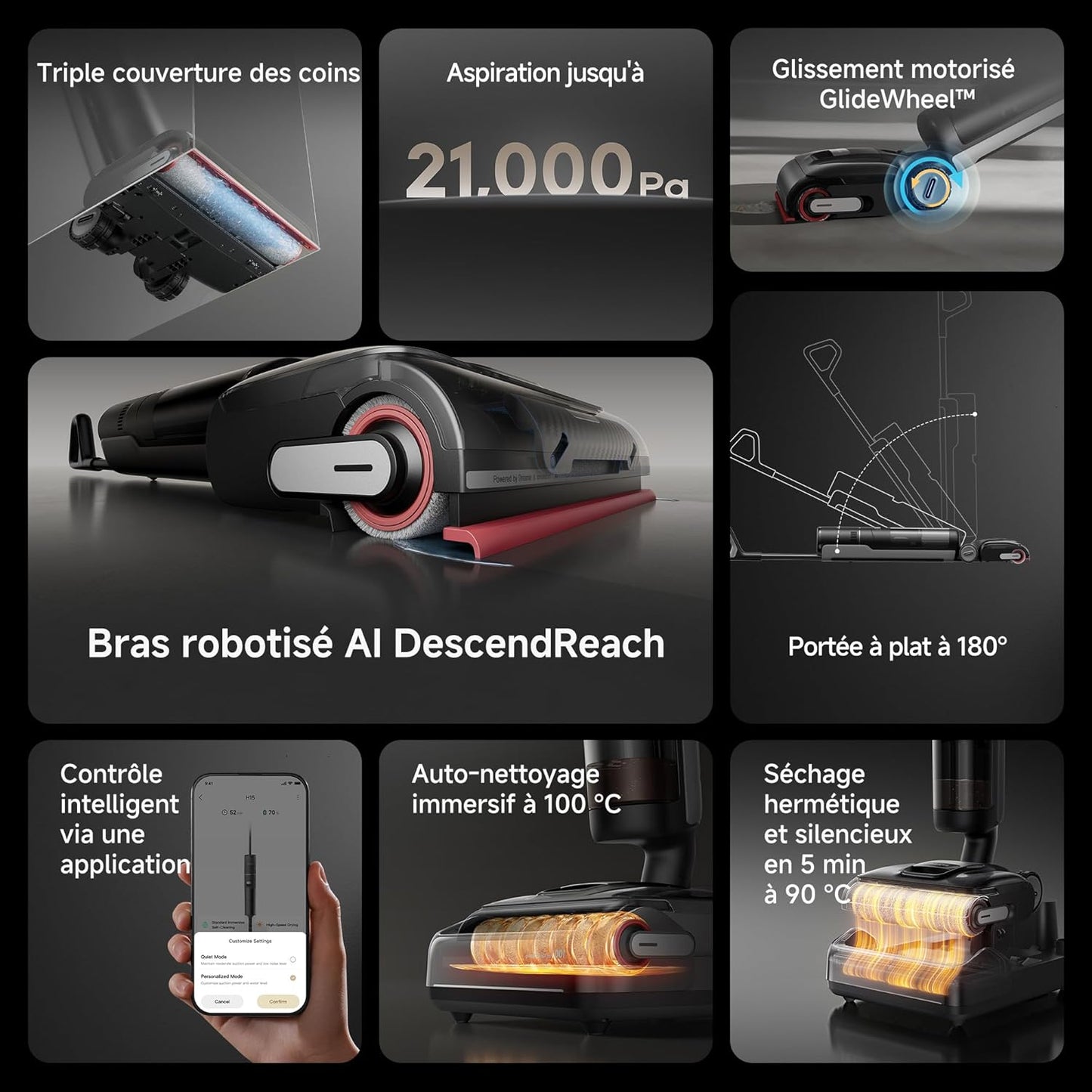 Dreame H15 Pro – Aspirateur laveur intelligent nouvelle génération