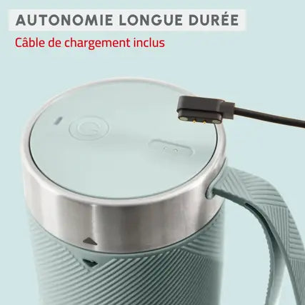 Lightmix Blender portable, Bol tritan 0,3L, 1 vitesse, 2 lames, Rechargeable