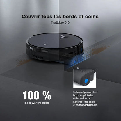 ECOVACS X12 OmniCyclone Aspirateur Robot, Blast, 22 000 Pa, pré-Dissolution des Taches FocusJet, PowerBoost, OZMO Roller 3.0, Rouleau Extensible et Qui se lève, vidage Automatique PureCyclone 2.0