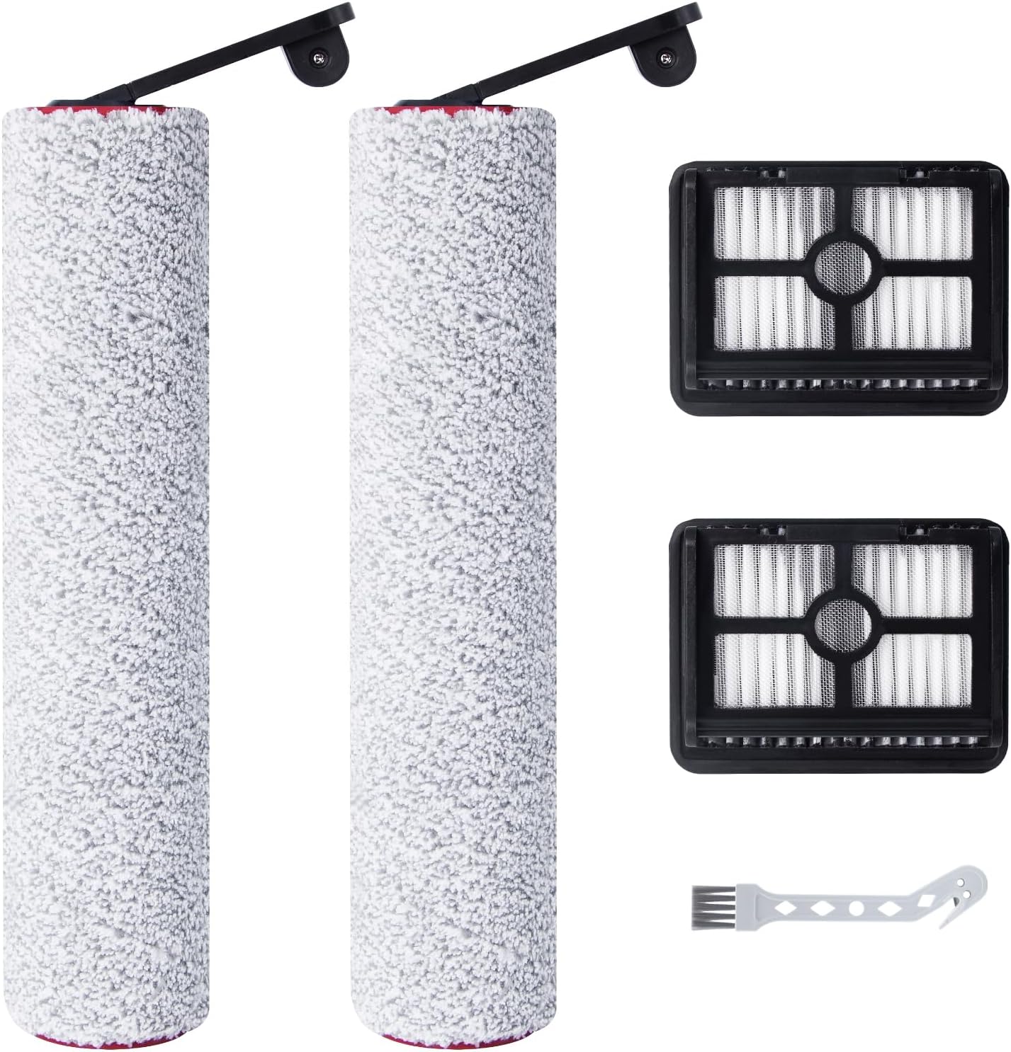 Kit d’accessoires pour Dreame H12 Pro / H12 Dual – 2 rouleaux de brosse + 2 filtres HEPA + 1 brosse de nettoyage