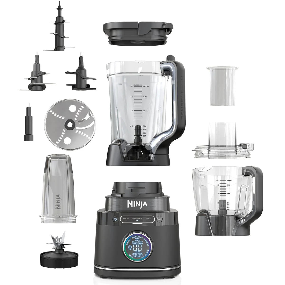 Ninja Detect Power Blender & Processor Pro – TB401UK , Mixeur et robot culinaire intelligent 3-en-1