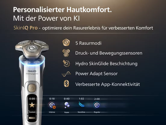 Philips i9000 Prestige Ultra XP9402/31 Rasoir électrique 100 % étanche avec SkinIQ Pro