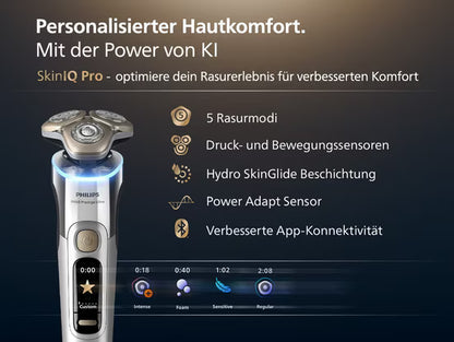 Philips i9000 Prestige Ultra XP9402/31 Rasoir électrique 100 % étanche avec SkinIQ Pro