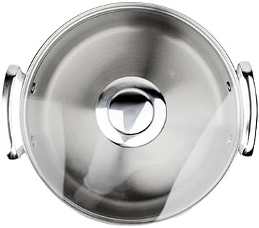 Batterie de cuisine MasterPRO Smart – 6 pièces en acier inoxydable avec couvercles en verre, compatible tous feux (20, 24, 28 cm).