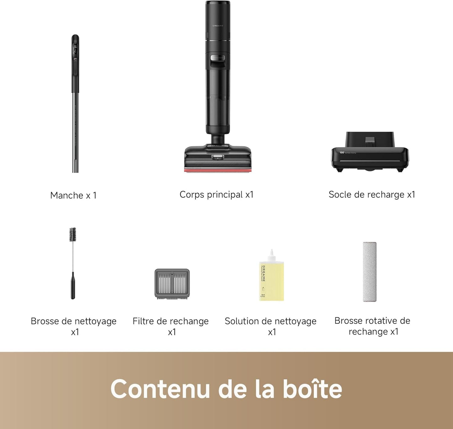 dreame H15 Pro FoamWash Aspirateur Laveur, Nettoyage Ciblé, Solution à Rapport Intelligent