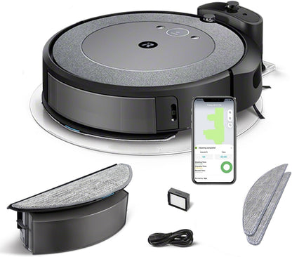 مكنسة كهربائية روبوتية iRobot Roomba Combo i5 للتنظيف الجاف والرطب