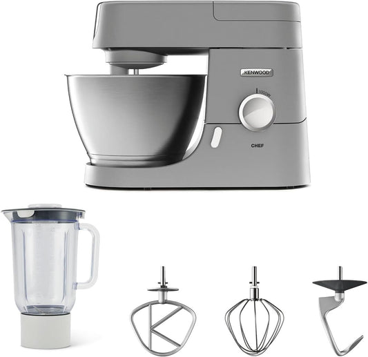 KENWOOD KVL4110S Chef XL – Bol inox 6,7 L – Kit pâtisserie & blender inclus