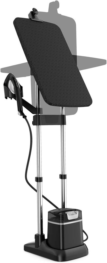 Défroisseur vapeur Calor Ixeo+ QT1510C0 tout-en-un avec planche Smart Board 3 positions, technologie Twin Boiler et pression 5 bars.