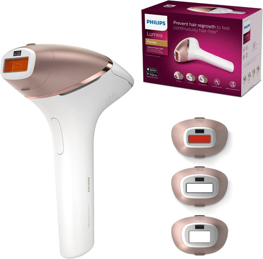 Philips BRI956/00 Lumea Prestige Epilateur à Lumière Pulsée avec 4 Embouts pour Corps/Visage/Maillot/Aisselles