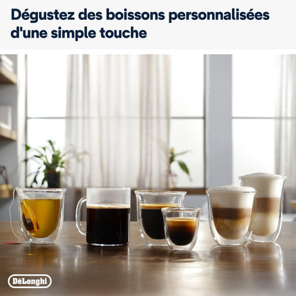 Cafetière Delonghi Magnifica Evo avec 7 programmes automatiques.