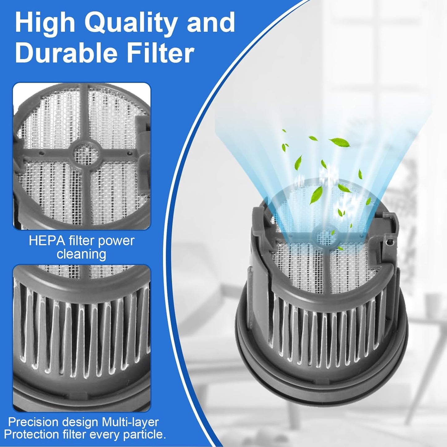 Kit de rechange pour Dreame H14 / H14 Pro / H14 Dual / H14 AE – 2 rouleaux de brosse + 2 filtres HEPA + 1 brosse de nettoyage