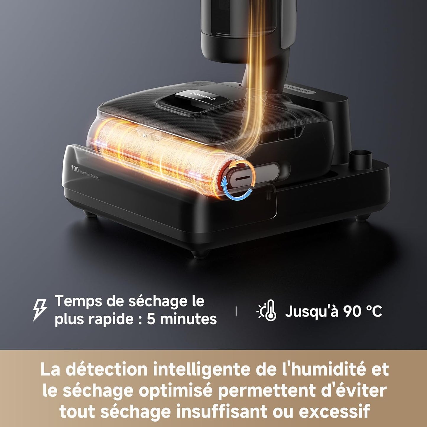 dreame H15 Pro FoamWash Aspirateur Laveur, Nettoyage Ciblé, Solution à Rapport Intelligent