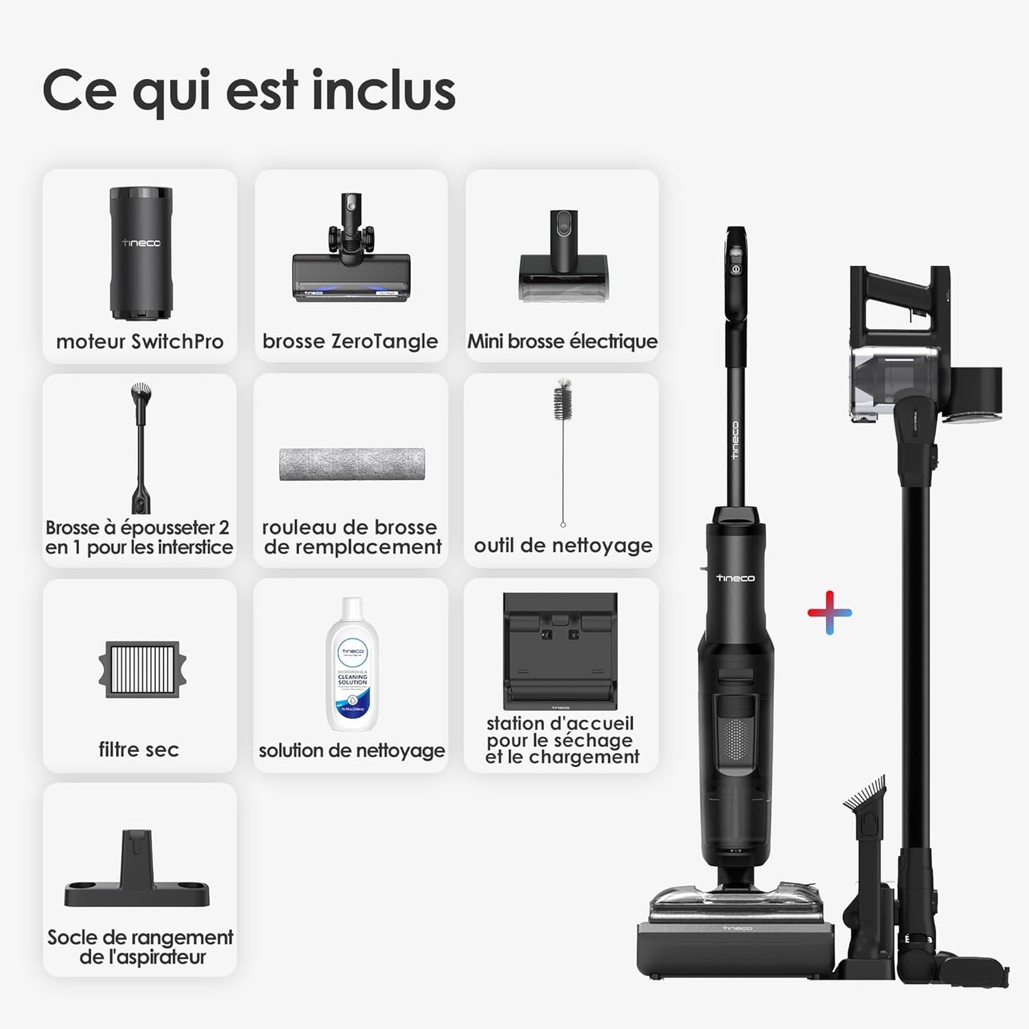 Tineco Floor One Switch S7 Stretch – Aspirateur laveur sans fil 5-en-1
