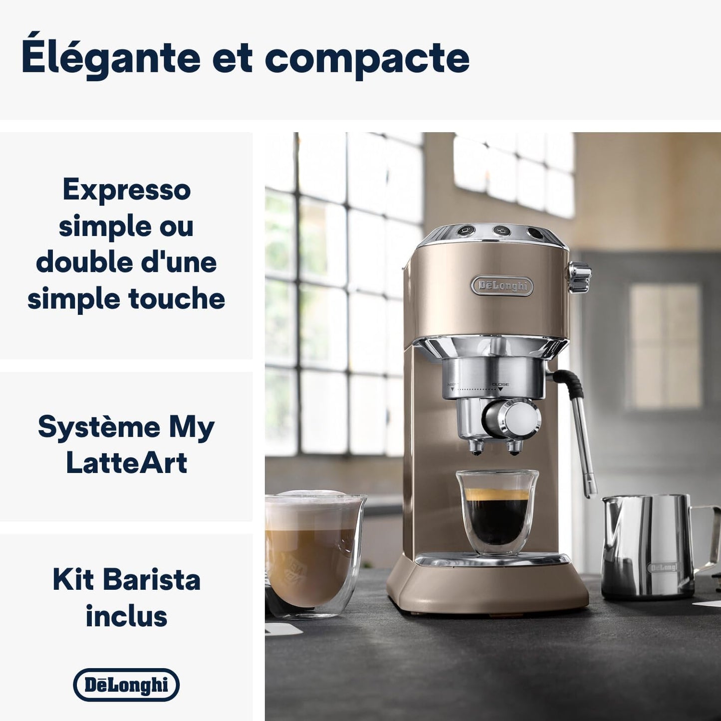 ماكينة صنع القهوة De'Longhi Dedica Arte EC 885.BG ماكينة اسبريسو