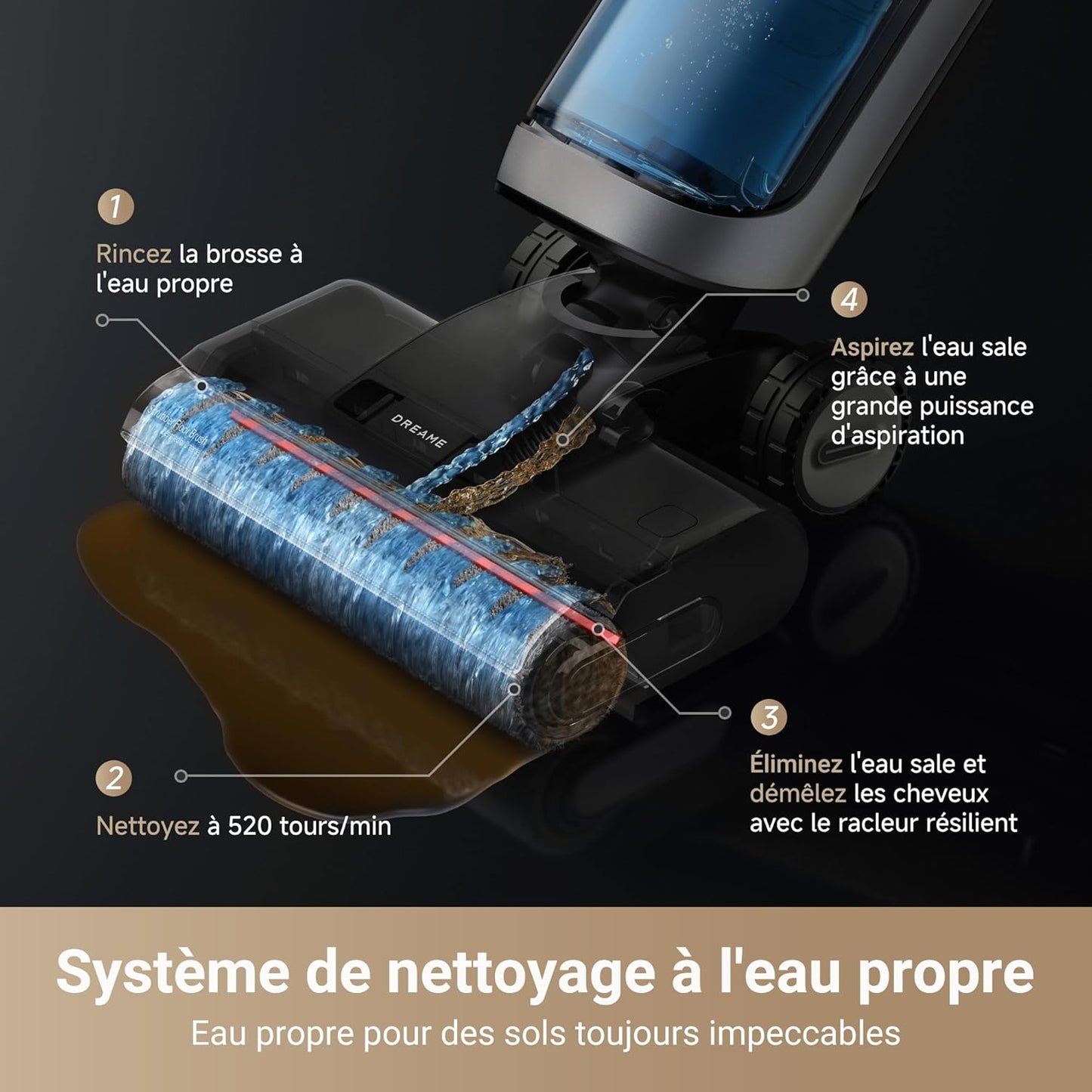 مكنسة كهربائية DREAME H14 Pro للتنظيف الرطب والجاف
