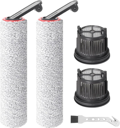 Kit de rechange pour Dreame H14 / H14 Pro / H14 Dual / H14 AE – 2 rouleaux de brosse + 2 filtres HEPA + 1 brosse de nettoyage