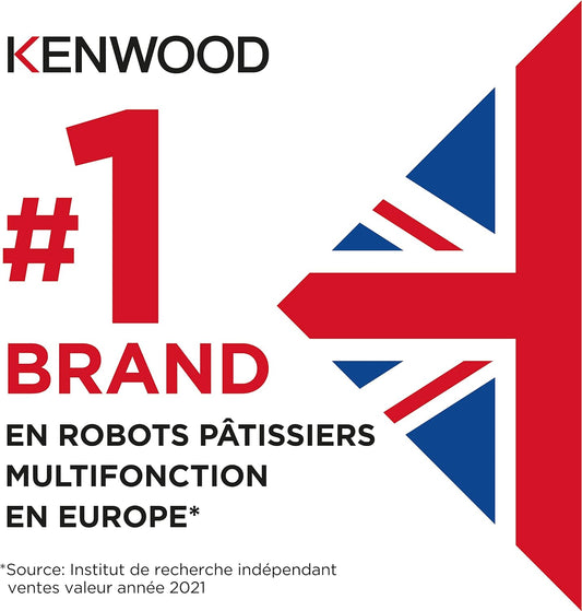 KENWOOD KVL4110S Chef XL – Bol inox 6,7 L – Kit pâtisserie & blender inclus