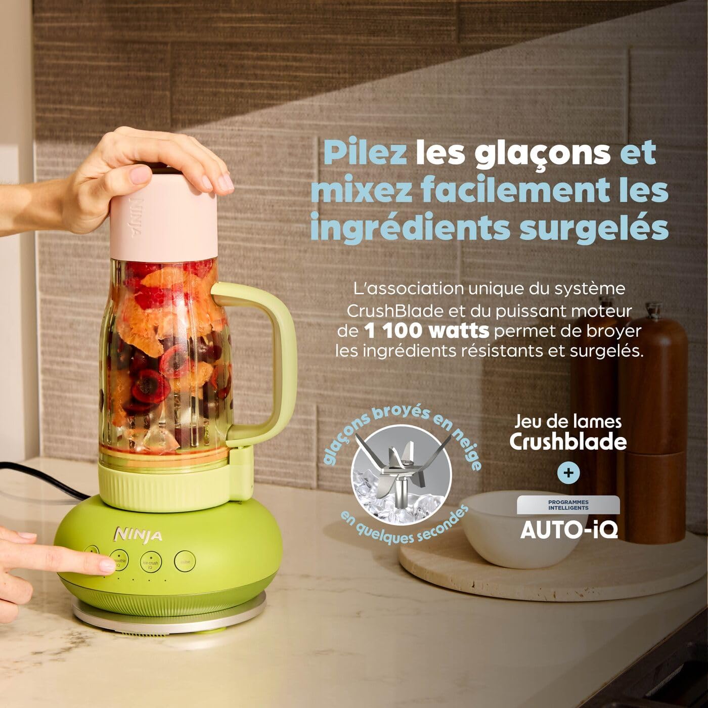 Ninja BlendBoss Blender avec mug portatif.