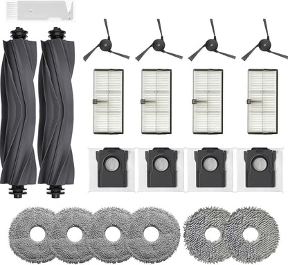 Accessoires pour Dreame X40 Ultra Complete L40 Ultra Mova P50 Pro Ultra X40 Master,Lingettes X6 Sacs X4 Filtre X4 Brosses Principales X2 Brosses latérales X4