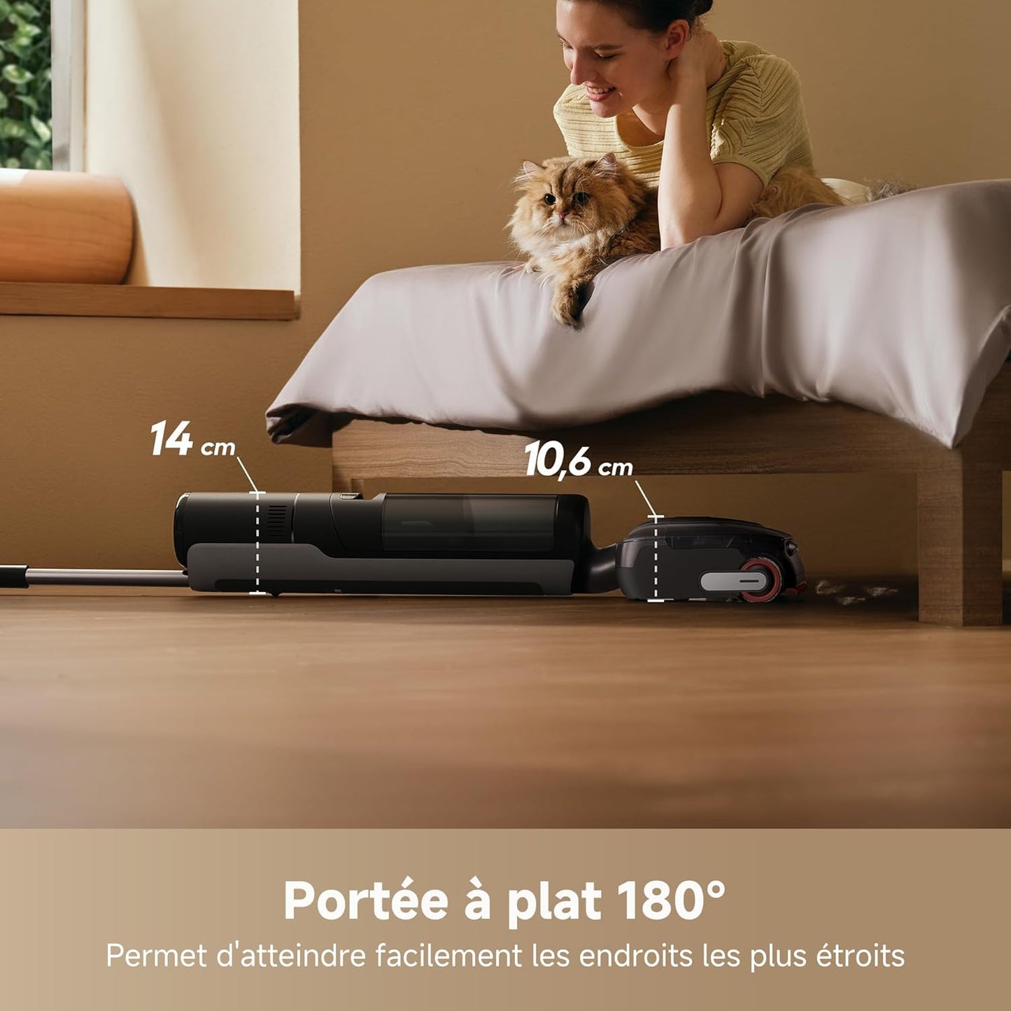 dreame H15 Pro FoamWash Aspirateur Laveur, Nettoyage Ciblé, Solution à Rapport Intelligent