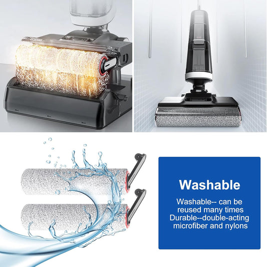 Kit de rechange pour Dreame H14 / H14 Pro / H14 Dual / H14 AE – 2 rouleaux de brosse + 2 filtres HEPA + 1 brosse de nettoyage