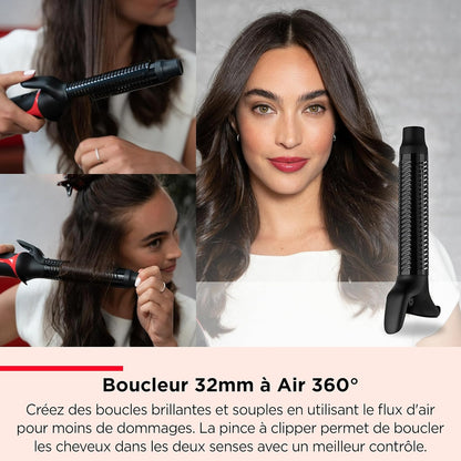 REVLON- 5-EN-1 One-Step Styler multi-usages (têtes amovibles, boucleur, sèche-cheveux, brosse volumisante, brosse coiffante et concentrateur) RVDR5370
