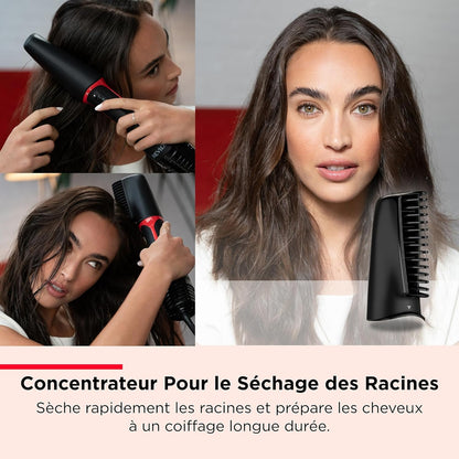 REVLON- 5-EN-1 One-Step Styler multi-usages (têtes amovibles, boucleur, sèche-cheveux, brosse volumisante, brosse coiffante et concentrateur) RVDR5370