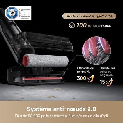 dreame H15 Pro FoamWash Aspirateur Laveur, Nettoyage Ciblé, Solution à Rapport Intelligent