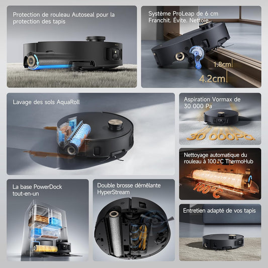 Dreame Aqua10 Roller – Aspirateur robot avec lavage AquaRoll et vidage automatique