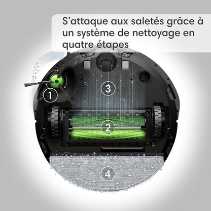 مكنسة كهربائية روبوتية iRobot Roomba Combo i5 للتنظيف الجاف والرطب