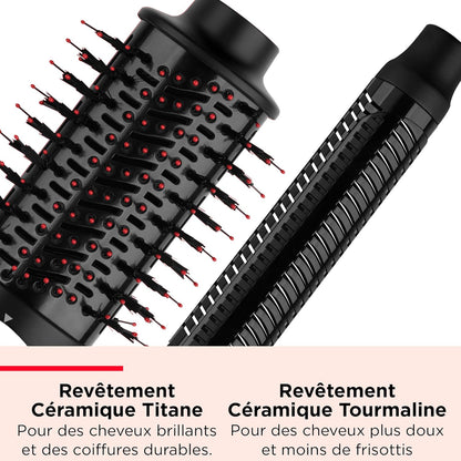 REVLON- 5-EN-1 One-Step Styler multi-usages (têtes amovibles, boucleur, sèche-cheveux, brosse volumisante, brosse coiffante et concentrateur) RVDR5370