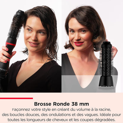 REVLON- 5-EN-1 One-Step Styler multi-usages (têtes amovibles, boucleur, sèche-cheveux, brosse volumisante, brosse coiffante et concentrateur) RVDR5370
