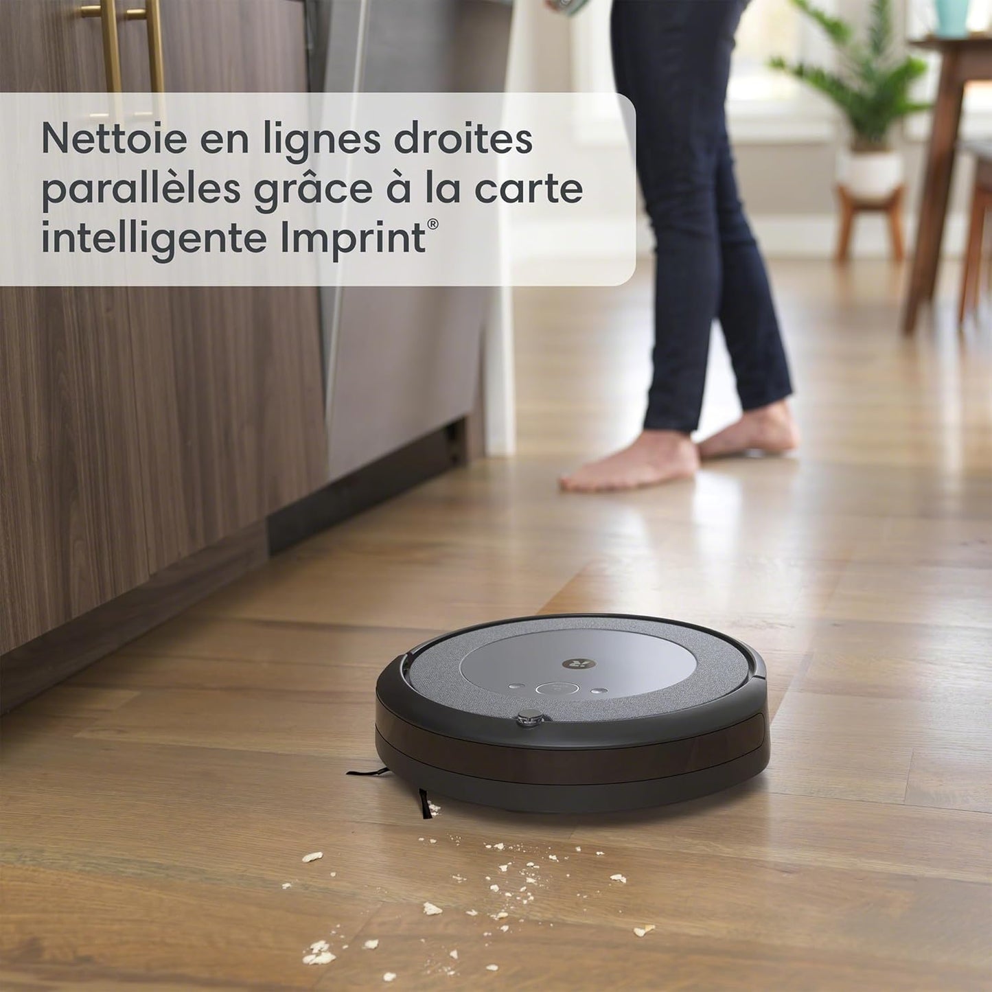 مكنسة كهربائية روبوتية iRobot Roomba Combo i5 للتنظيف الجاف والرطب