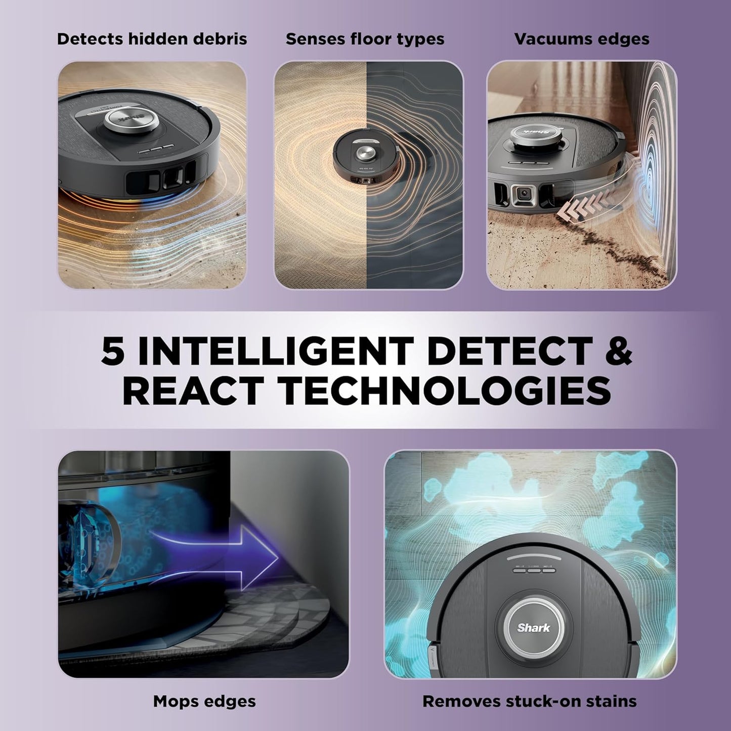 Robot Aspirateur & Laveur ,Shark PowerDetect NeverTouch Pro 2-en-1 .