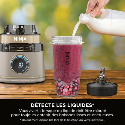 Ninja Detect Power Blender Processor Pro 3-en-1 – Mixeur 1200 W, couleur Stone Gold