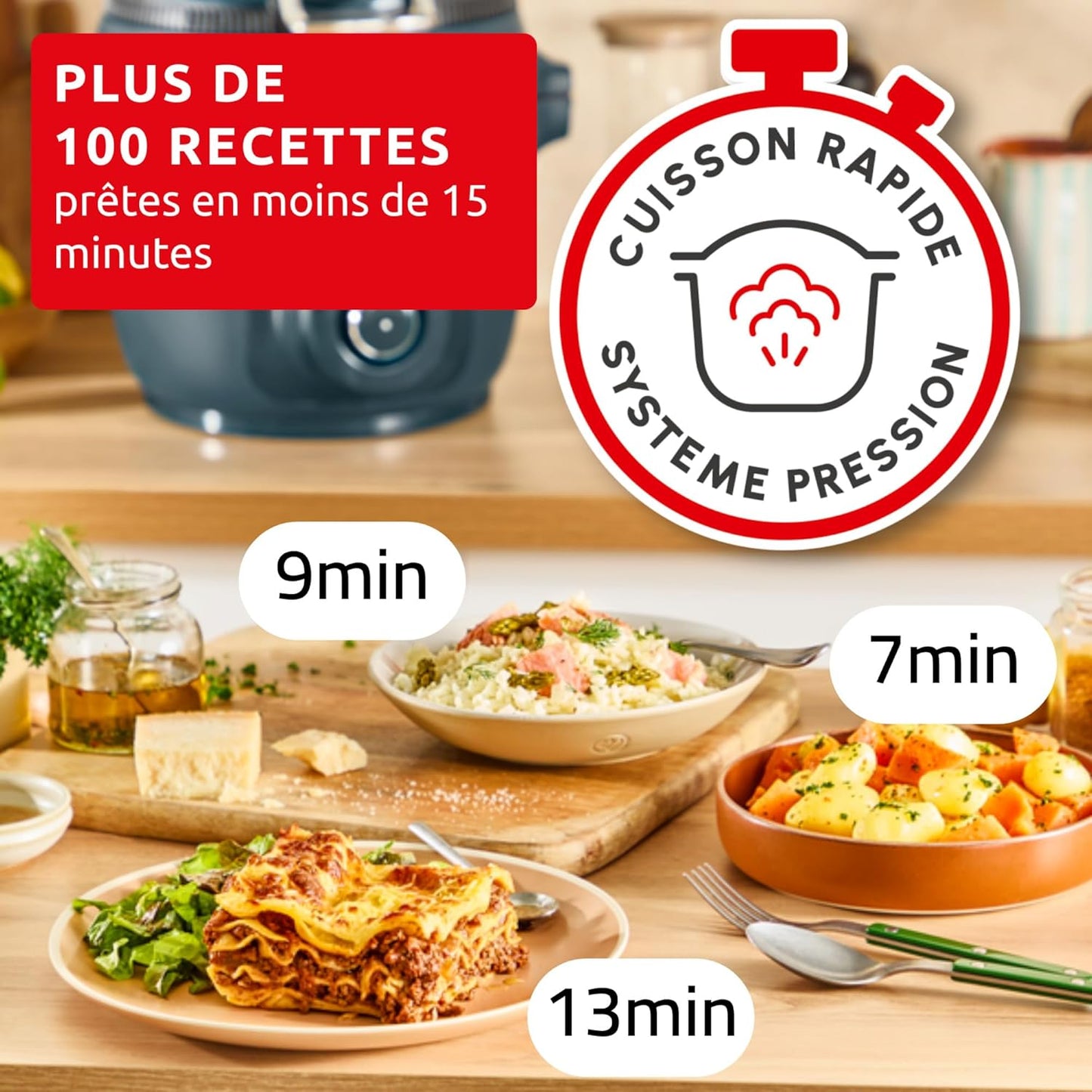 Moulinex Cookeo Infinity, Air fryer + multicuiseur sous pression, Mélange automatique, 19 programmes
