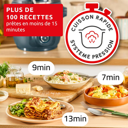 Moulinex Cookeo Infinity, Air fryer + multicuiseur sous pression, Mélange automatique, 19 programmes