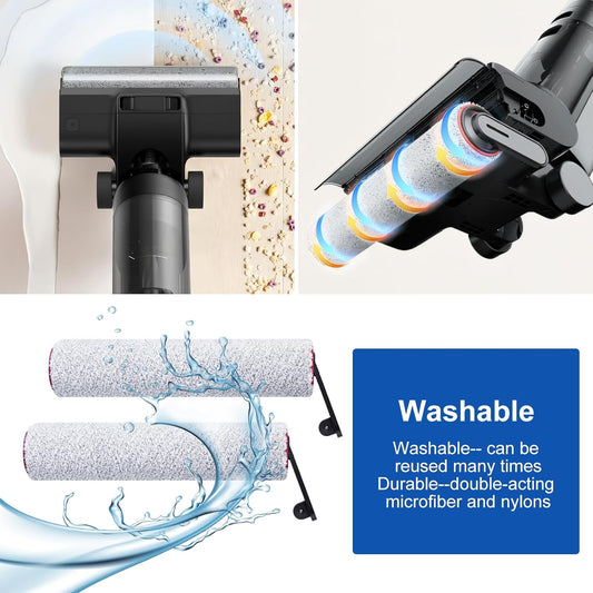 Kit d’accessoires pour Dreame H12 Pro / H12 Dual – 2 rouleaux de brosse + 2 filtres HEPA + 1 brosse de nettoyage