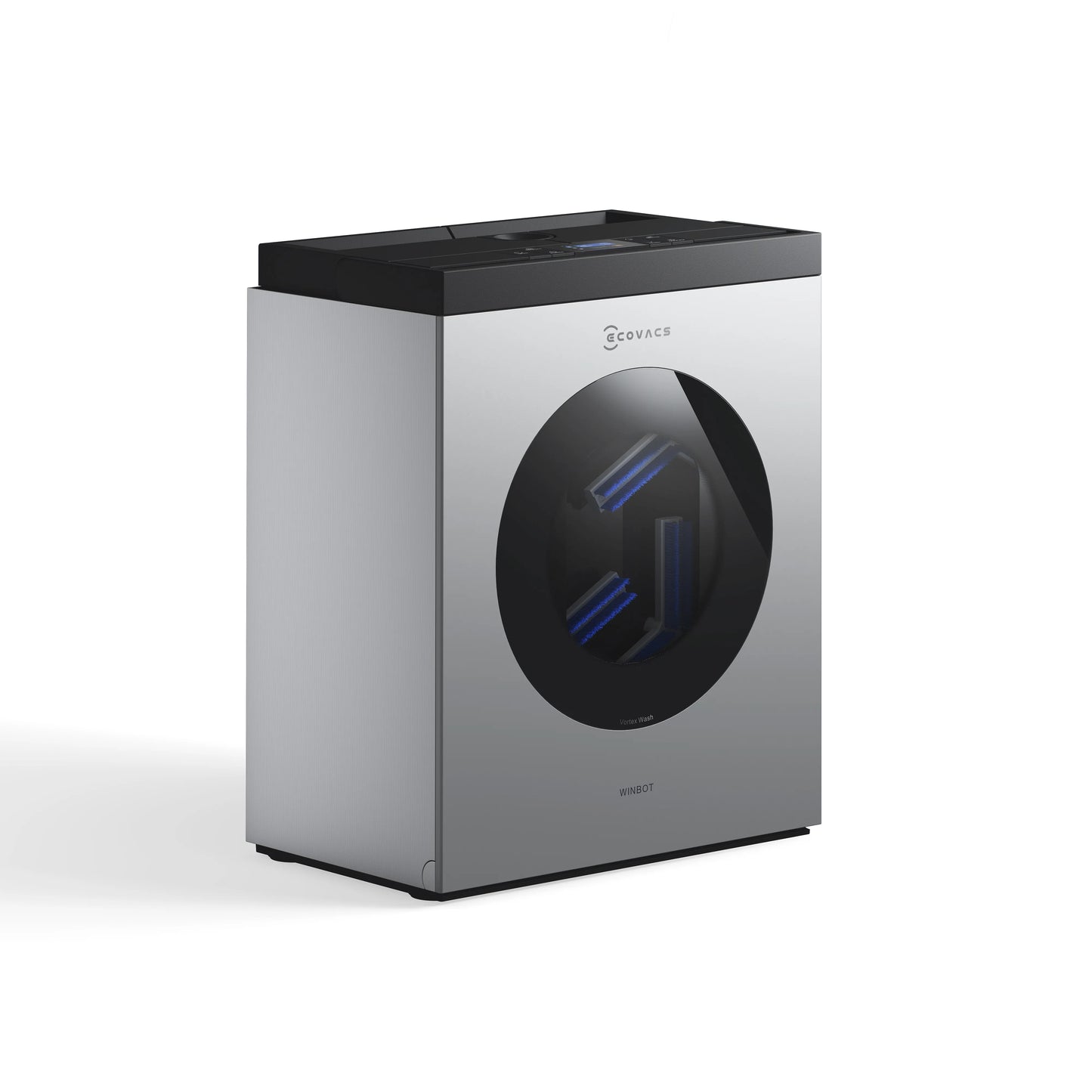 ECOVACS WINBOT W3 OMNI Robot Nettoyeur de Vitres avec Station, Lavage Automatique des Tampons, Nettoyage Intelligent Jusqu’aux Bords, Pulvérisation à 3 Jets, Contrôle via Application