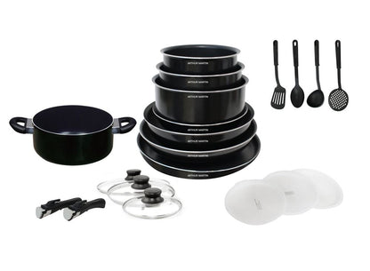 Batterie de cuisine Arthur Martin 20 pièces, Noir
