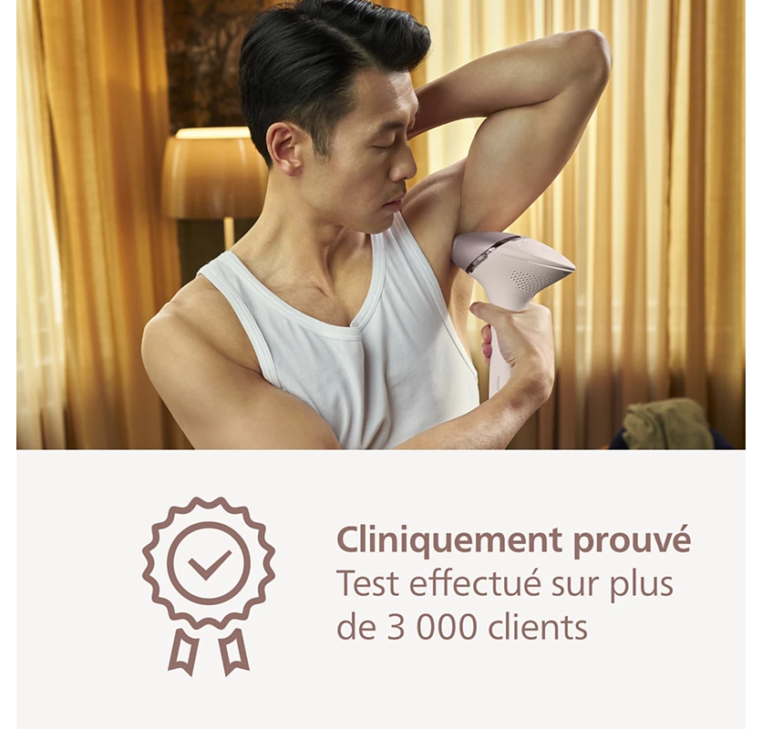 Philips Lumea Epilateur à lumiere pulsee Serie 8000 - Epilateur avec technologie SenseIQ, 2 embouts pour le corps et le visage, utilisation filaire (modèle BRI944/00)