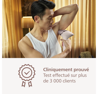 Philips Lumea Epilateur à lumiere pulsee Serie 8000 - Epilateur avec technologie SenseIQ, 2 embouts pour le corps et le visage, utilisation filaire (modèle BRI944/00)
