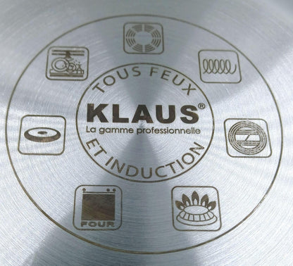 KLAUS Wok 28 cm en Inox inoxydable haute qualité Tous Feux Dont Induction | Cuisson Saine et Homogène | Facile à Nettoyer