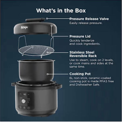 Ninja HyperHeat 6L 9-in-1 Pressure & Rice Cooker PC201UK