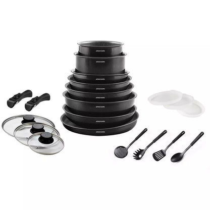 Batterie de cuisine Arthur Martin 20 pièces, Noir