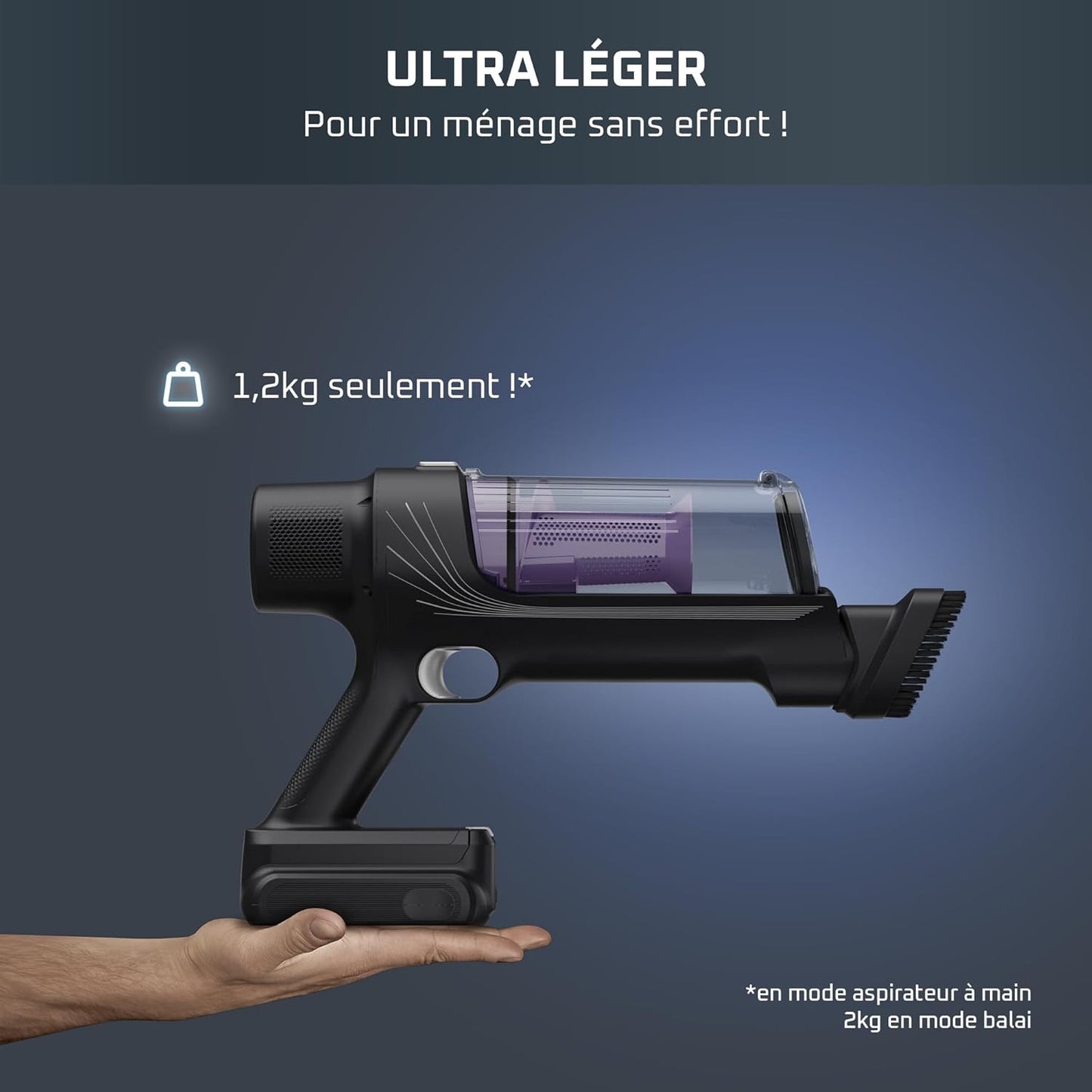 Rowenta X-Pert 7.60 Aspirateur Balai sans fil, Ultra Léger, Puissant 140W.