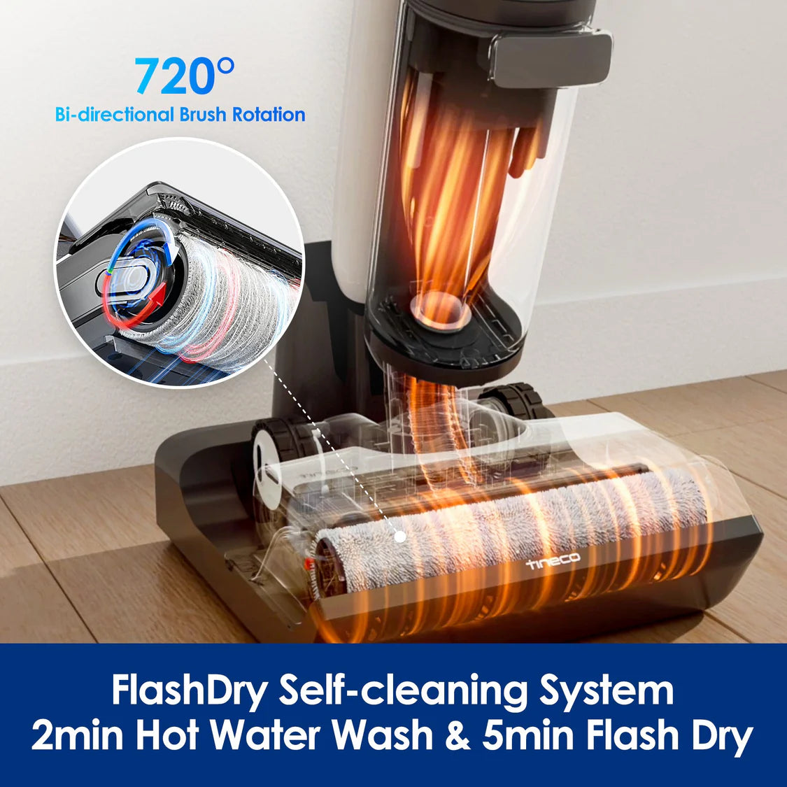 Tineco FLOOR ONE S7 FlashDry Smart Aspirateur laveur Sec et Humide