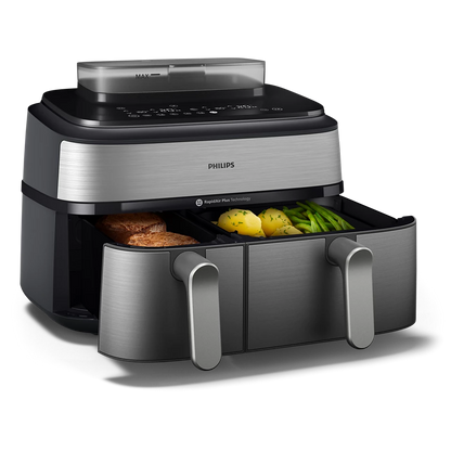 Philips Airfryer Série 5000 – Air Fryer double panier 9 L avec cuisson vapeur